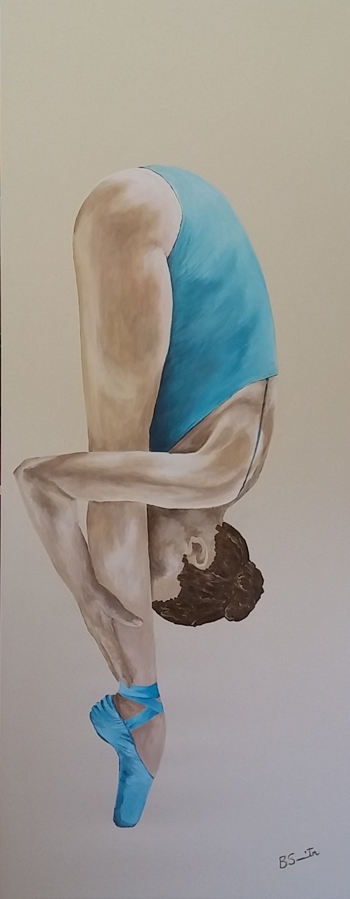 Ballet Dancer Blue en Pointe