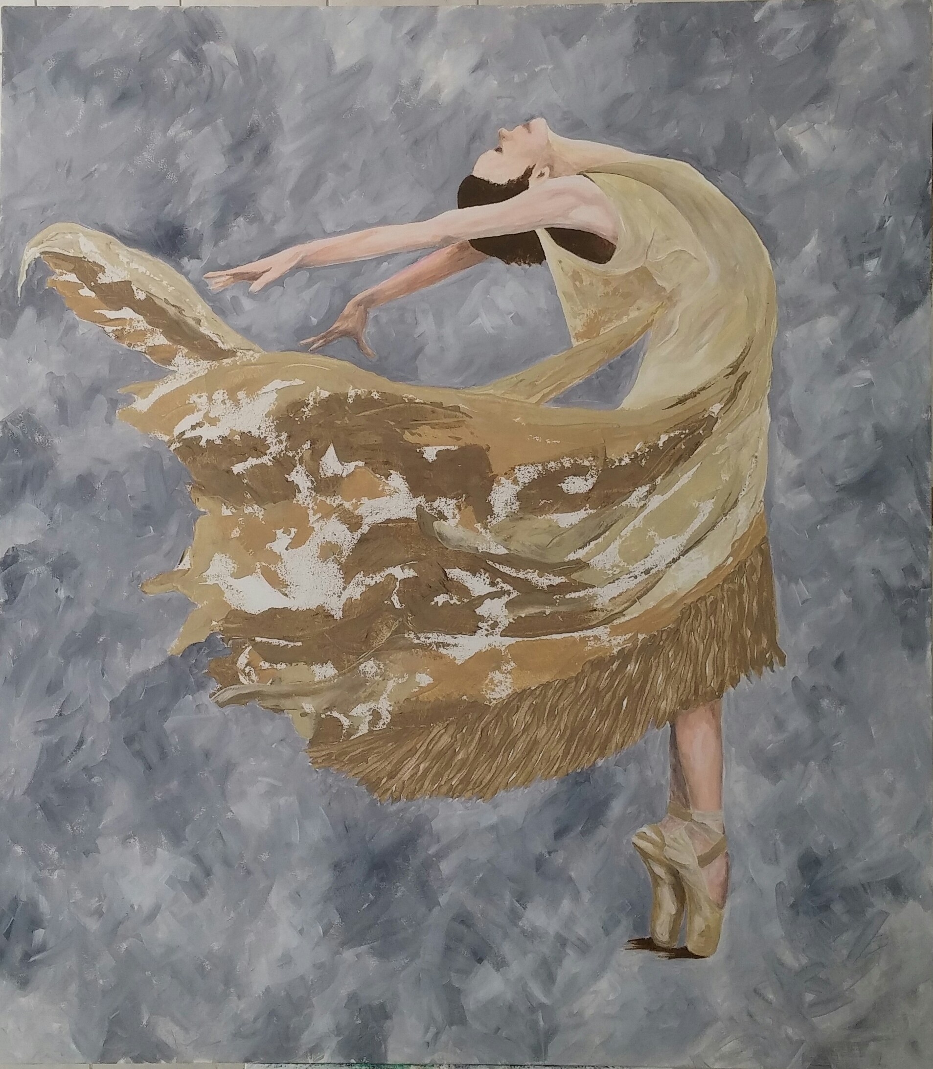 Ballet dancer in wind