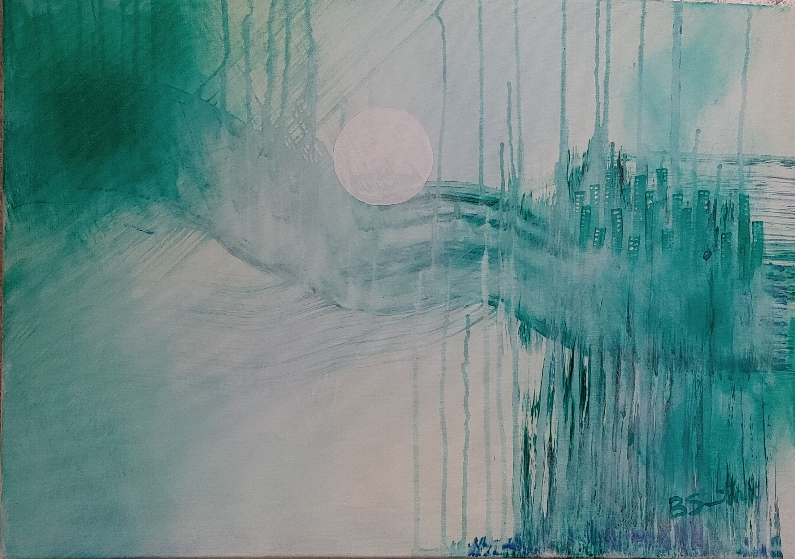 Alien Abstract Emeral Green